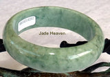 Sale-All-Around Good Green "Cuff of Jade" Bangle Bracelet 57mm + Certificate (257)
