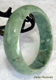 Sale-All-Around Good Green "Cuff of Jade" Bangle Bracelet 57mm + Certificate (257)