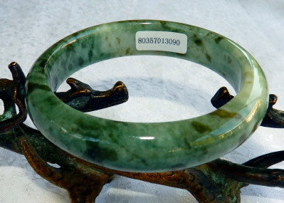 Sale  "Powerful Woman" Burmese Jadeite Grade A Bangle Bracelet 59 mm + Certificate (3090)