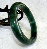 Deep Green All Around Burmese Jadeite Jade Grade A Bangle Bracelet 58.5mm + Certificate (3099)