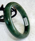 Deep Green All Around Burmese Jadeite Jade Grade A Bangle Bracelet 58.5mm + Certificate (3099)