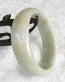 SALE  "Keep Calm and Carry On" Jadeite Jade Grade A Bangle Bracelet 55mm+ Certificate  (646)