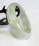 SALE  "Keep Calm and Carry On" Jadeite Jade Grade A Bangle Bracelet 55mm+ Certificate  (646)