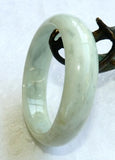 Sale-"Yin" Soft Green Calm and Relaxing Burmese Jadeite Jade Grade A Bangle Bracelet 58.5mm+Certificate (665)