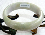Soft Green with Lavender Hues Burmese Jadeite Bangle Bracelet Grade A 54 mm + Certificate (677)
