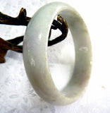 Soft Green with Lavender Hues Burmese Jadeite Bangle Bracelet Grade A 54 mm + Certificate (677)