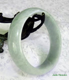 Sale-Soft Yin Green Jadeite Jade Bangle Bracelet 57mm + Certificate (705)