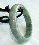 Sale-"Peppery" Deep Green Veins Burmese Jadeite Grade A Bangle 59mm + Certificate (749)