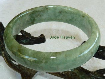 Sale-"Yin Yang" Balancing Grade A Jadeite Bangle 57.5mm + Certificate (750)