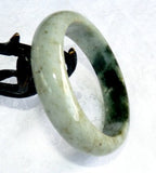 Big "Kiss of Green" Burmese Jadeite Jade Bangle Bracelet 59mm+Certificate (754)