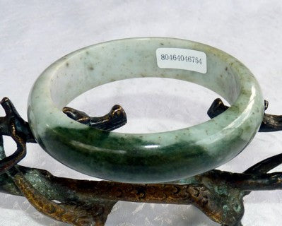 Big "Kiss of Green" Burmese Jadeite Jade Bangle Bracelet 59mm+Certificate (754)