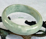 Varied Green Veins Jadeite Jade Bangle Bracelet 60mm + Certificate (761)