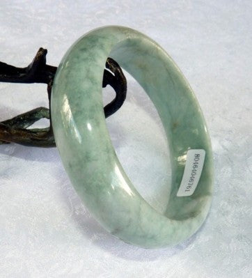 Varied Green Veins Jadeite Jade Bangle Bracelet 60mm + Certificate (761)