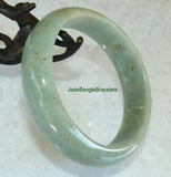 Endlessly Interesting Varied Green Veins Jadeite Jade Bangle A Grade 57mm + Certificate (783)