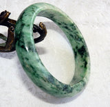 Powerful Woman  "Yang" Burmese Jadeite Bangle Bracelet Grade A + Certificate 55 mm (808)