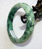 Powerful Woman  "Yang" Burmese Jadeite Bangle Bracelet Grade A + Certificate 55 mm (808)
