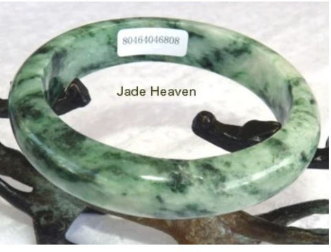 Powerful Woman  "Yang" Burmese Jadeite Bangle Bracelet Grade A + Certificate 55 mm (808)