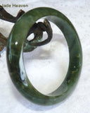 Fabulous "Dragon Green" Jadeite Jade A Grade Bangle Bracelet59mm + Certificate (812)