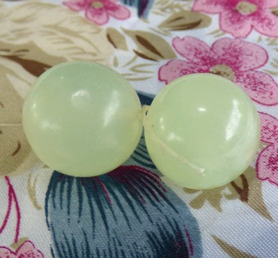 Women's Wellness Sale-Pair Jade Ben Wa Balls for Women "Yoni" Pelvic Health Drilled With Hole