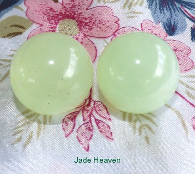 Womens Wellness Sale - Pair Jade Ben Wa "Yoni" Balls for Women-Undrilled (No Hole)