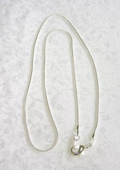 Silver Snake Chain for Jade Pendants with Bails 18" Length