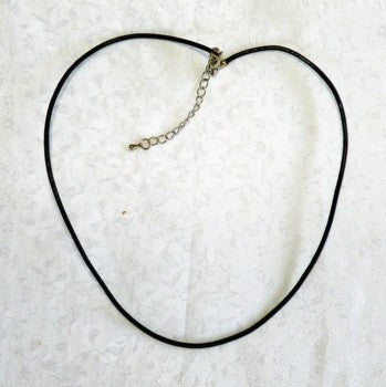 Black Leather Cord for Jade Pendants 18"