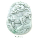 "Friendly Faithful Dog" Burmese Jadeite Jade Pendant (JHP-DOG)