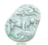 "Friendly Faithful Dog" Burmese Jadeite Jade Pendant (JHP-DOG)