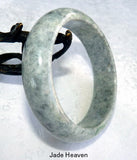 "Peppery" Charcoal Burmese Jadeite Bangle Bracelet Grade A 60.5mm (JHBB235)