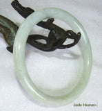 Classic Round Vintage Large Jadeite Jade  Grade A Bangle Bracelet 71mm (JHBB267)