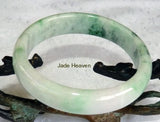 Vintage Imperial Green Veins Grade A Jadeite Jade Bangle Bracelet 57.5mm (JHBB277)