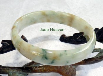 Sale-Old Mine Lao Pit  "Hong Red Veins"  Jadeite Jade Bangle Bracelet 57.5mm (JHBB285)