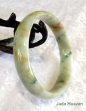 Sale-Old Mine Lao Pit  "Hong Red Veins"  Jadeite Jade Bangle Bracelet 57.5mm (JHBB285)