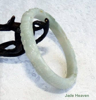 Carved online jade bracelet