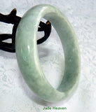 sale-Varied Green Veins "Old Mine" Burmese Jadeite Jade Bangle Bracelet 57mm (JHBB3271)