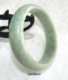 Sale-Varied Green Veins "Old Mine" Grade A Burmese Jadeite Bangle Bracelet 57mm (JHBB3272)