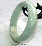 "Endlessly Interesting" Burmese Old Mine Jadeite Bangle Bracelet 59mm (JHBB3278)