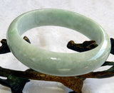 "Heavenly" Green Burmese Old Mine Jadeite Bangle Bracelet 57mm (JHBB3286)