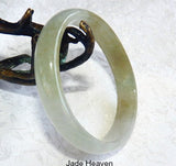 Sale-"Peace and Serenity" Small Oval Burmese Jadeite Bangle Bracelets (fits like 50-51 mm) JHBB3299