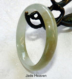 Sale-"Peace and Serenity" Small Oval Burmese Jadeite Bangle Bracelets (fits like 50-51 mm) JHBB3299