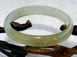 Sale-"Peace and Serenity" Small Oval Burmese Jadeite Bangle Bracelets (fits like 50-51 mm) JHBB3299