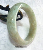"Versatile Woman" Burmese Jadeite "Old Mine" Grade A Bangle Bracelet 57 mm (JHBB3300)