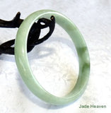 Sale-Elegant Green Veins Old Mine Lao Pit Grade A Jadeite Jade Bangle Bracelet 64.5mm (JHBB550)