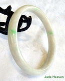 Sale-Rare Imperial Green Vein Old Mine Lao Pit Jadeite Jade Bangle Bracelet 64.5mm (JHBB572)