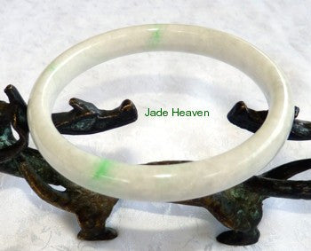 Sale-Rare Imperial Green Vein Old Mine Lao Pit Jadeite Jade Bangle Bracelet 64.5mm (JHBB572)