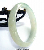 Sale-Icy "Calm Spirit" Translucent Jadeite Jade Bangle Bracelet 55mm (JHBB582)