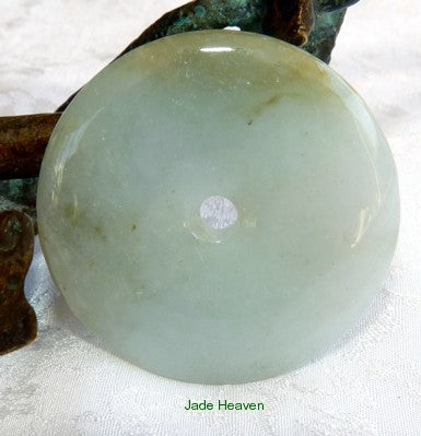 "Hidden Tears" Burmese Jadeite Bi Pendant with Certificate (JHBI-283)