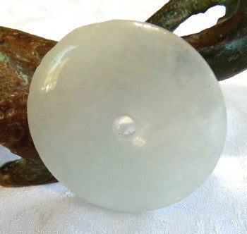 Translucent Burmese  Jadeite Bi Symbol of Heaven Pendant (JHBI507)