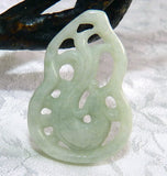 Sale-"Good Fortune" Burmese Jadeite Gourd Pendant (BJP-165)
