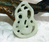 Sale-"Good Fortune" Burmese Jadeite Gourd Pendant (BJP-165)